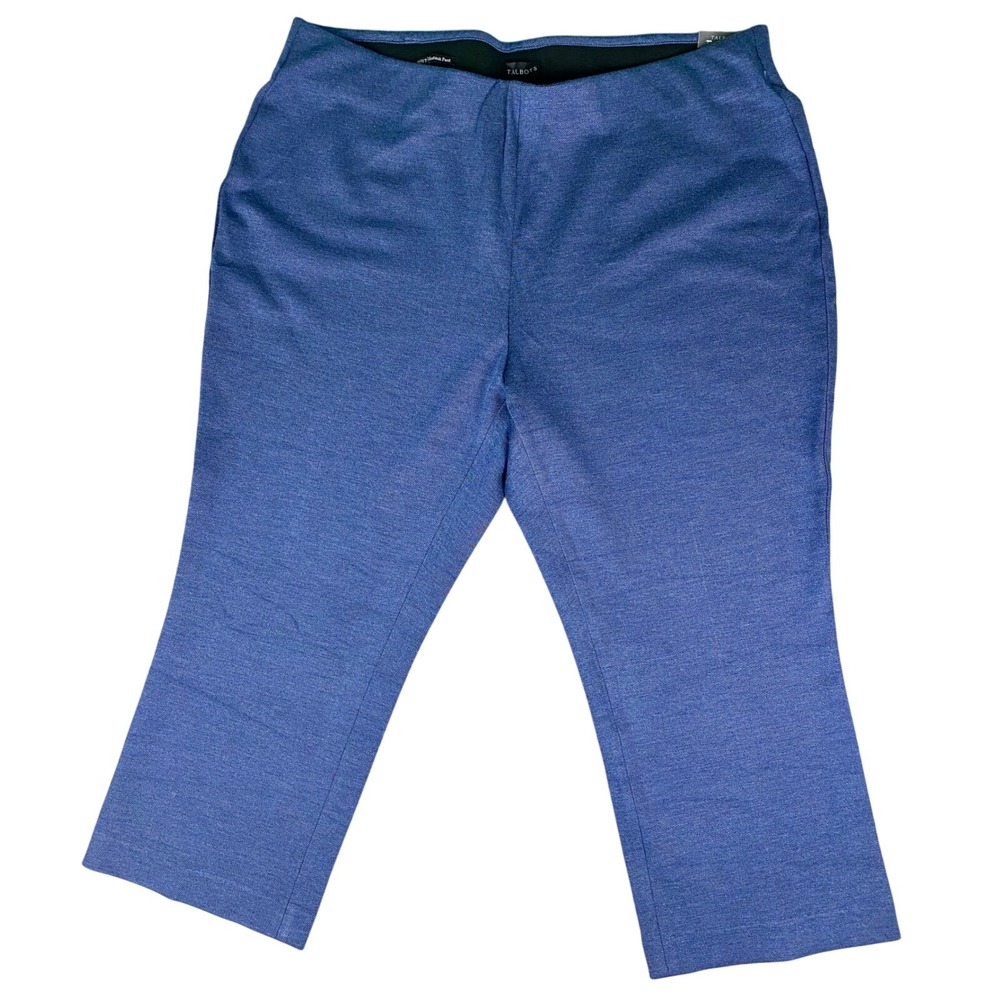 Talbots Pants Women's Size 20WP Blue Montauk High Waist Flare Leg Ankle